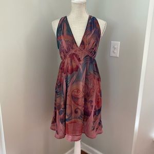 Daniel Benjamin Batik Overdyed Halter Dress